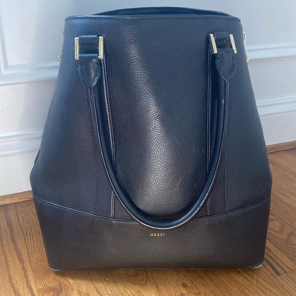 MEZZI BAGS - Black Leather Tote